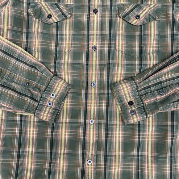 Men's THE NORTH FACE A5 Series Green Plaid Button Down Shirt | Size L - Picture 4 of 11